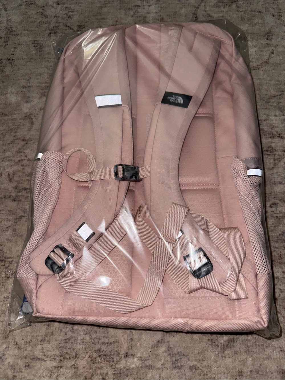 The North Face Women’s Blush Pink Backpack with External Bungee - Picture 2 of 3